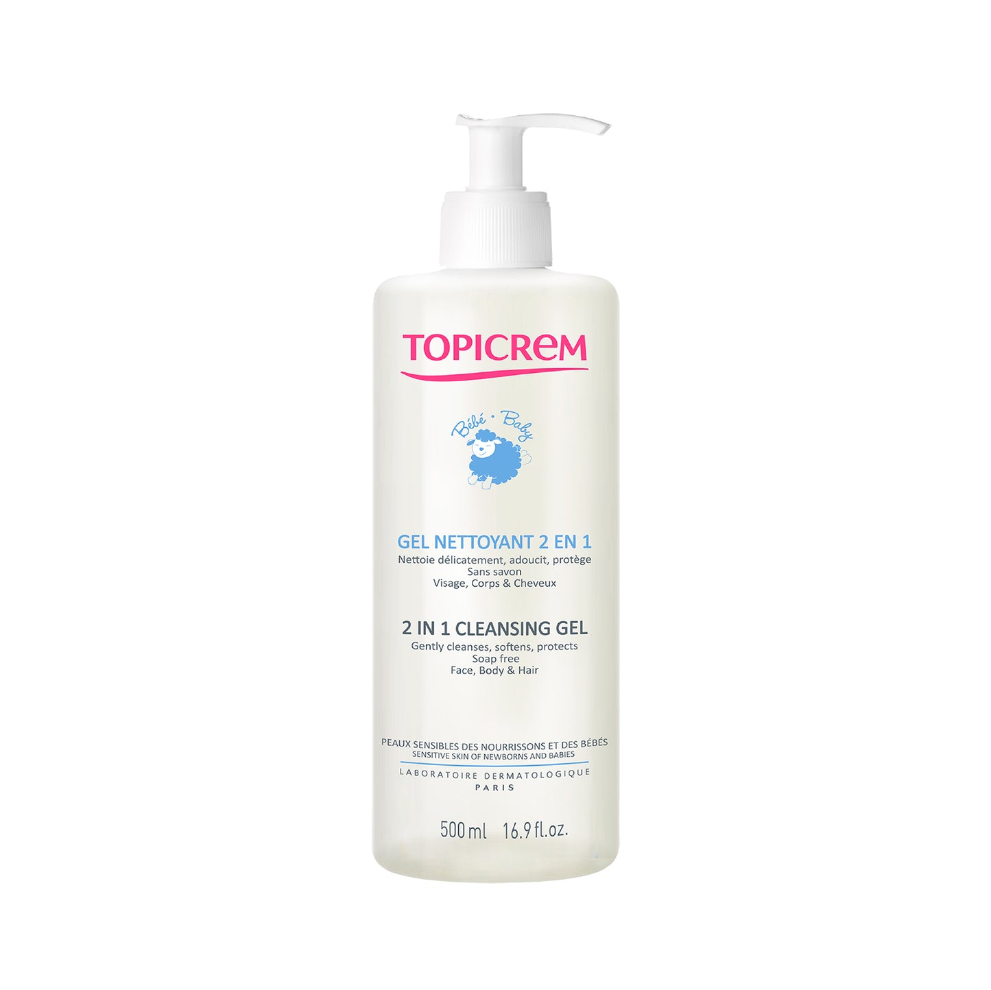 Topicrem Baby 2 in 1 Cleansing Gel 500ml