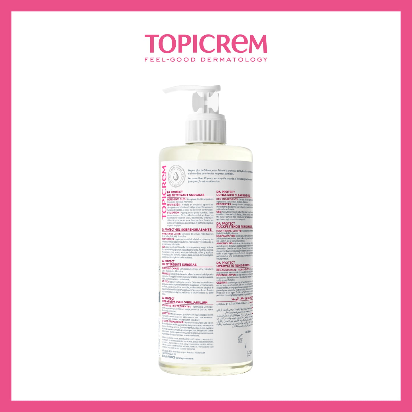 Topicrem DA PROTECT Ultra-Rich Cleansing Gel 500ml