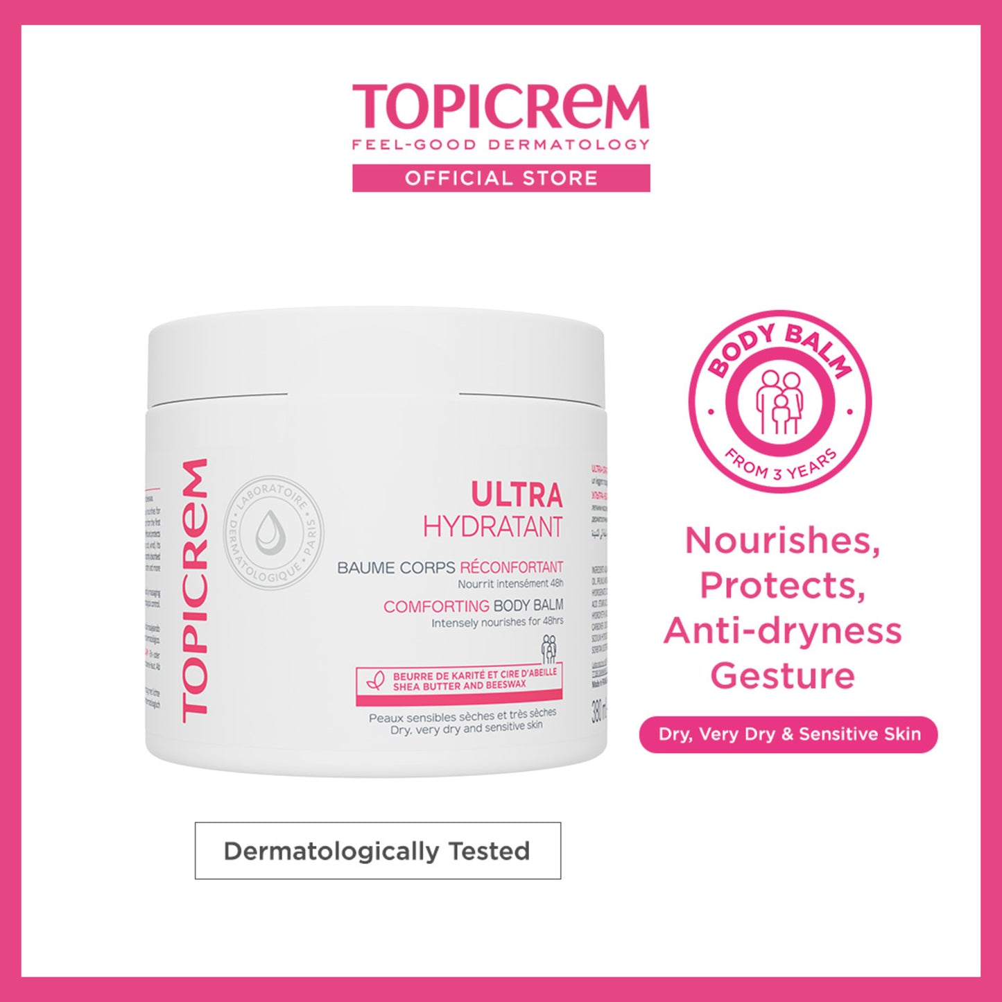 Topicrem Ultra-Moisturizing Comforting Body Balm 380ml