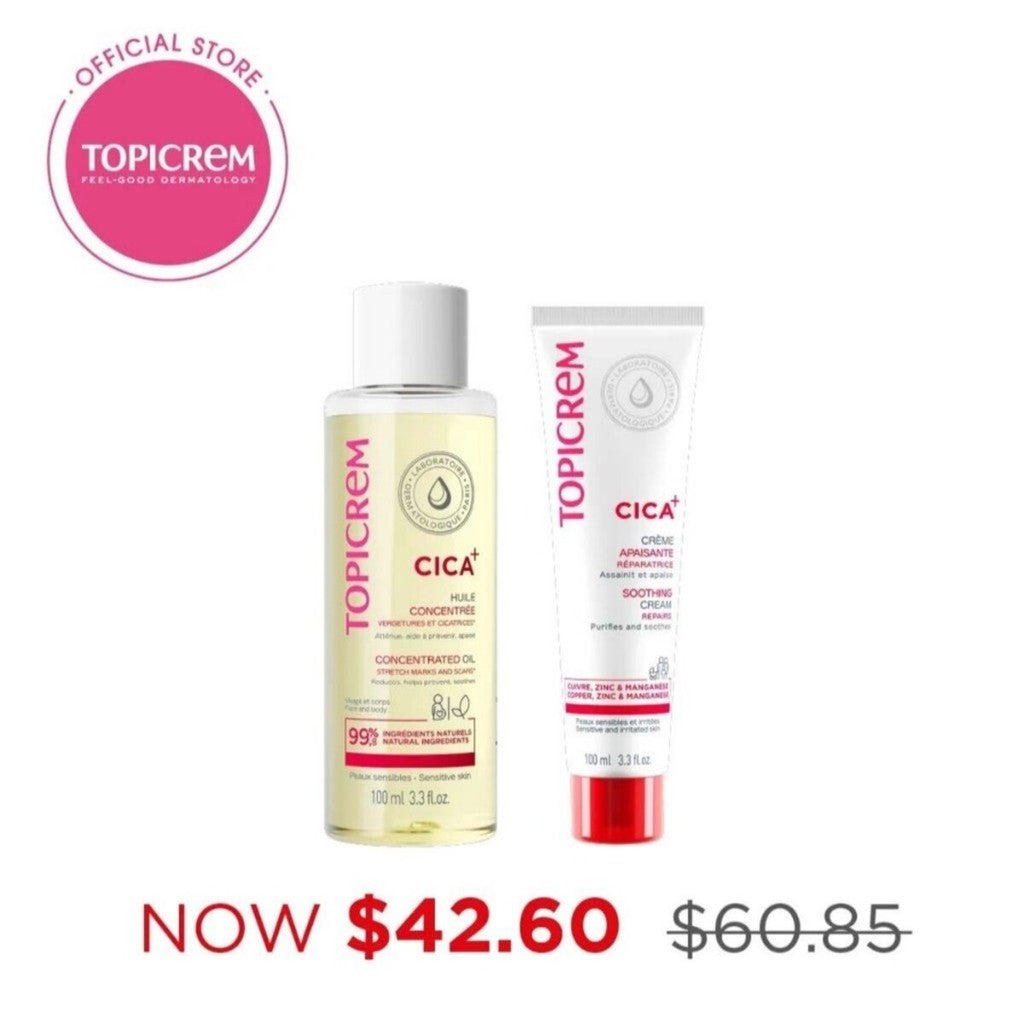 [Bundle] Topicrem Cica Concentrate Oil 100ml + Topicrem Cica Soothing Cream 40ml