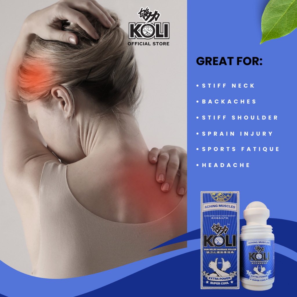 够力 KOLI SUPER COOL Pain Relief Massage Roller (ACHING MUSCLES) - 60ml