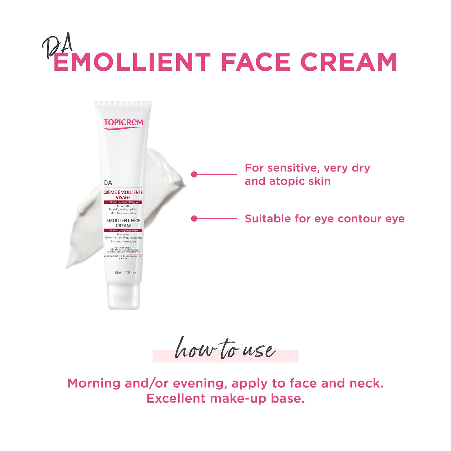 Topicrem DA Emollient Face Cream 40ml