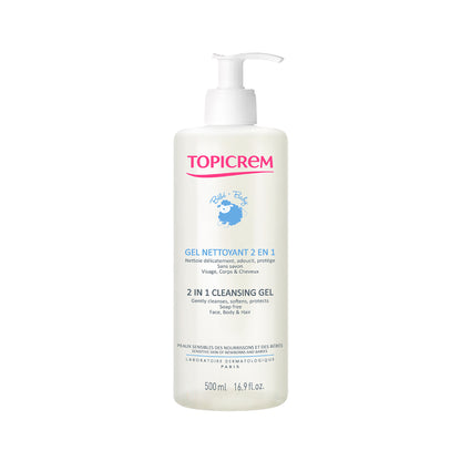 Topicrem Baby 2 in 1 Cleansing Gel 500ml